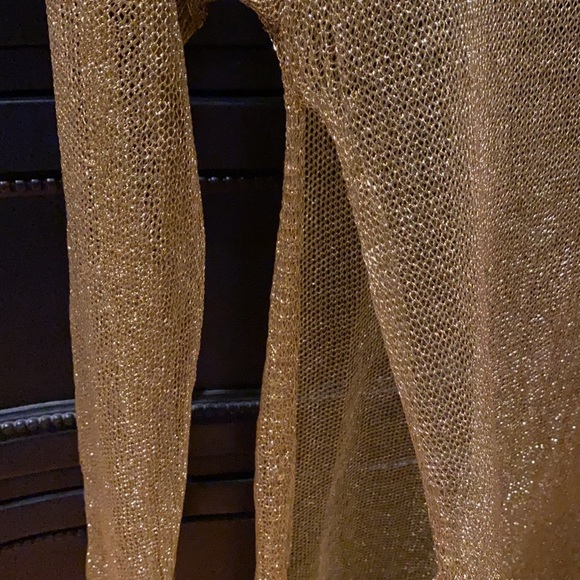 Misguided gold metallic knit side slit dress - Picture 5 of 10